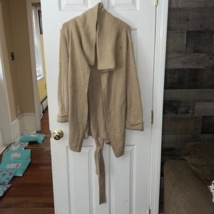 Talbots Cowl Neck Open Front Knit Cardigan Duster Size XS